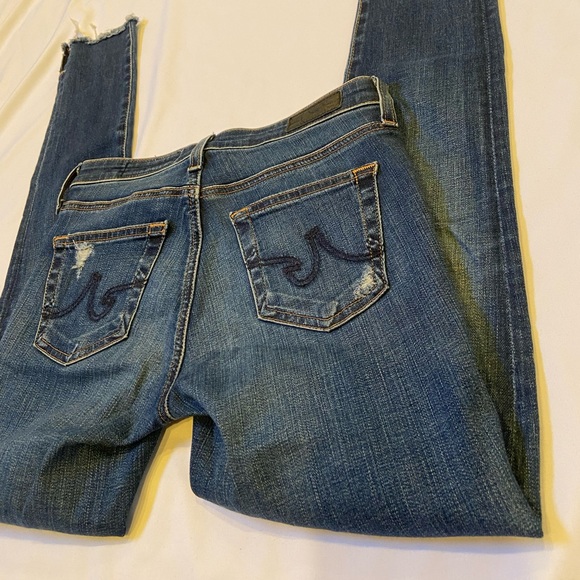 AG The Legging Ankle super skinny jeans size 24 Adriano Goldschmied distressed - Picture 8 of 16